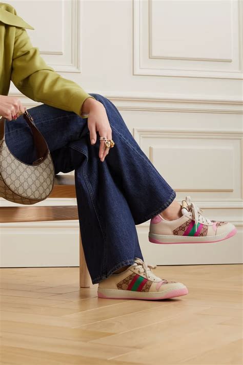 gucci sneakers dames met rode|net a porter Gucci shoes.